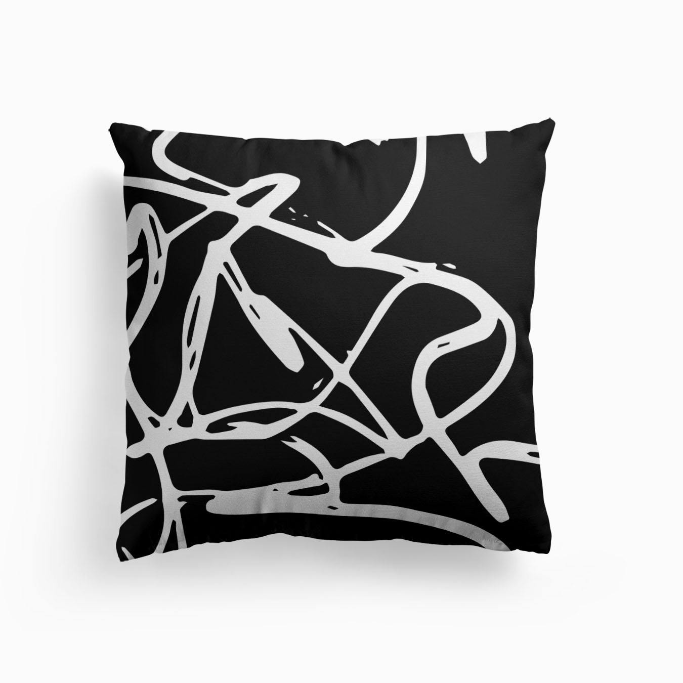 Scribble Cushion by Kim Hubball Fy Faux Gold Scribble Accent Pillow